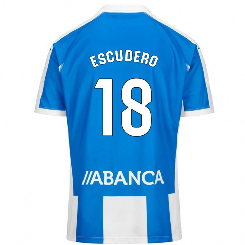 Danxen Kid Sergio Escudero #18 Blue White Home Jersey 2024/25 T-Shirt