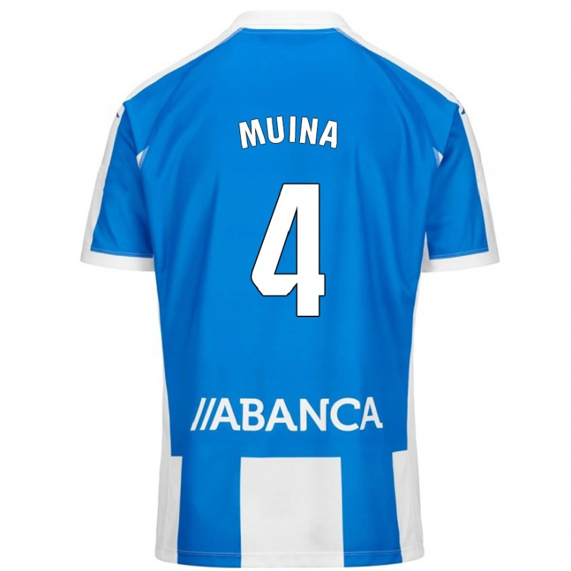 Danxen Kid Henar Muiña #4 Blue White Home Jersey 2024/25 T-Shirt