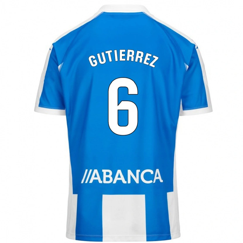 Danxen Kid Paula Gutiérrez #6 Blue White Home Jersey 2024/25 T-Shirt