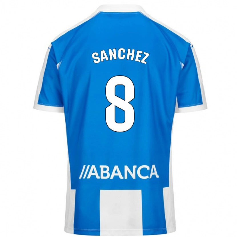 Danxen Kid Carlota Sánchez #8 Blue White Home Jersey 2024/25 T-Shirt