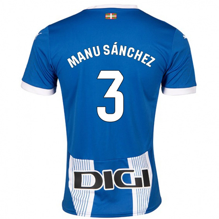 Danxen Kid Manu Sánchez #3 Blue Home Jersey 2024/25 T-Shirt