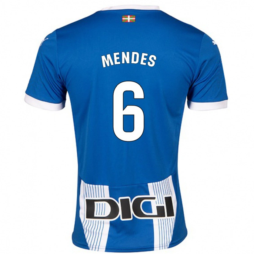 Danxen Kid Tomás Mendes #6 Blue Home Jersey 2024/25 T-Shirt