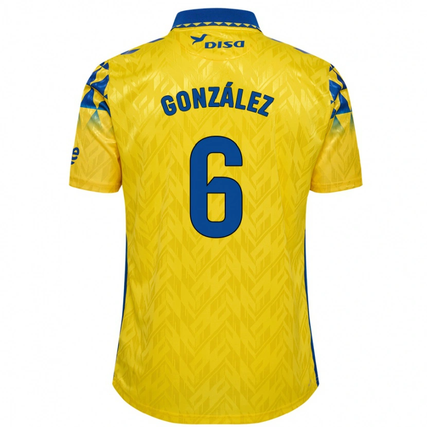 Danxen Kid Fabio González #6 Yellow Blue Home Jersey 2024/25 T-Shirt