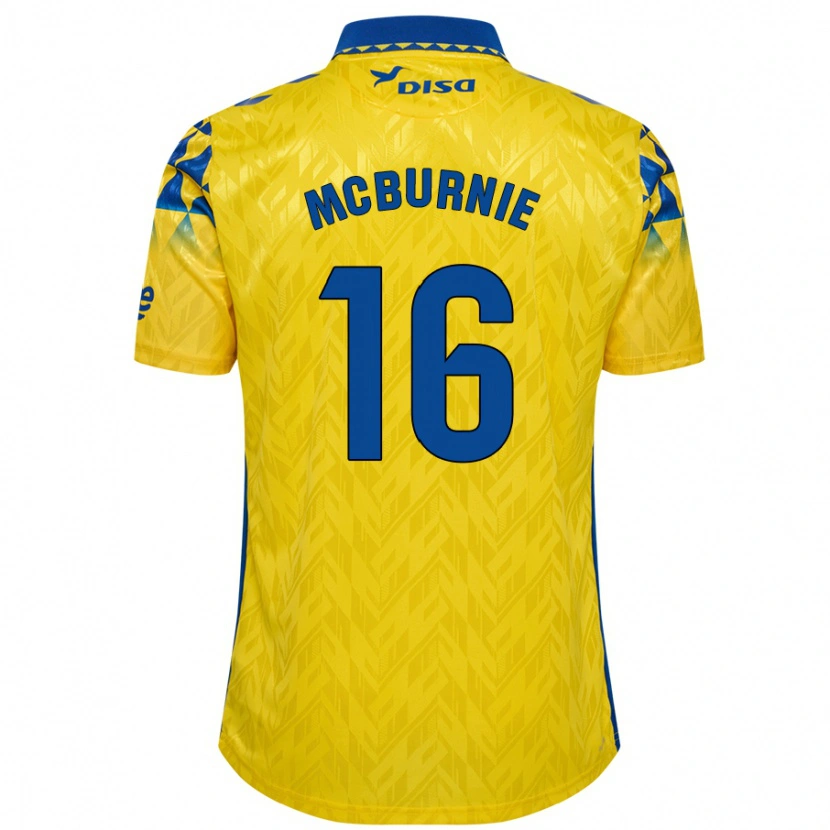 Danxen Kid Oli Mcburnie #16 Yellow Blue Home Jersey 2024/25 T-Shirt