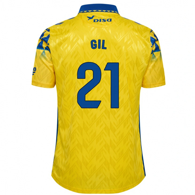 Danxen Kid Iván Gil #21 Yellow Blue Home Jersey 2024/25 T-Shirt