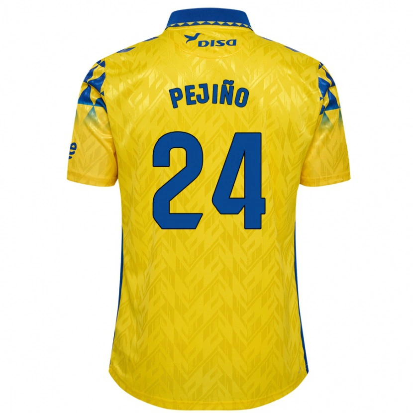 Danxen Kid Pejiño #24 Yellow Blue Home Jersey 2024/25 T-Shirt