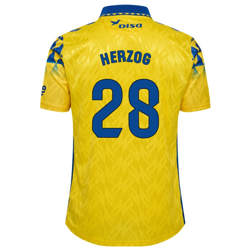 Danxen Kid Juanma Herzog #28 Yellow Blue Home Jersey 2024/25 T-Shirt