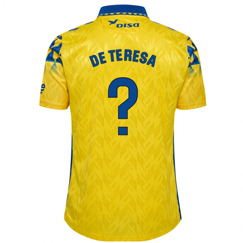 Danxen Kid Emilio De Teresa #0 Yellow Blue Home Jersey 2024/25 T-Shirt