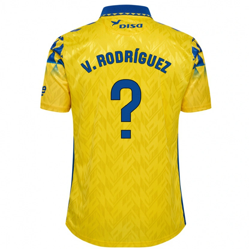 Danxen Kid Carlos Vicente Rodríguez #0 Yellow Blue Home Jersey 2024/25 T-Shirt