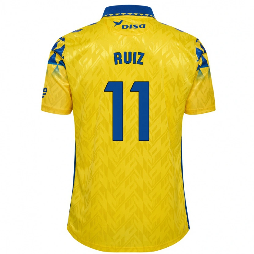 Danxen Kid Sergio Ruiz #11 Yellow Blue Home Jersey 2024/25 T-Shirt