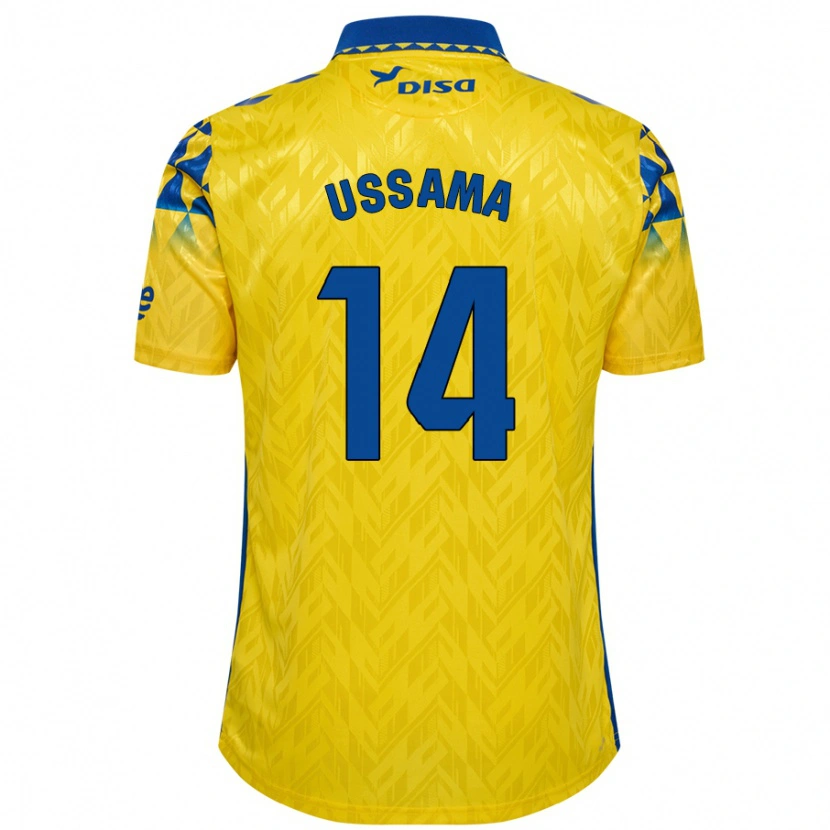 Danxen Kid Ussama #14 Yellow Blue Home Jersey 2024/25 T-Shirt