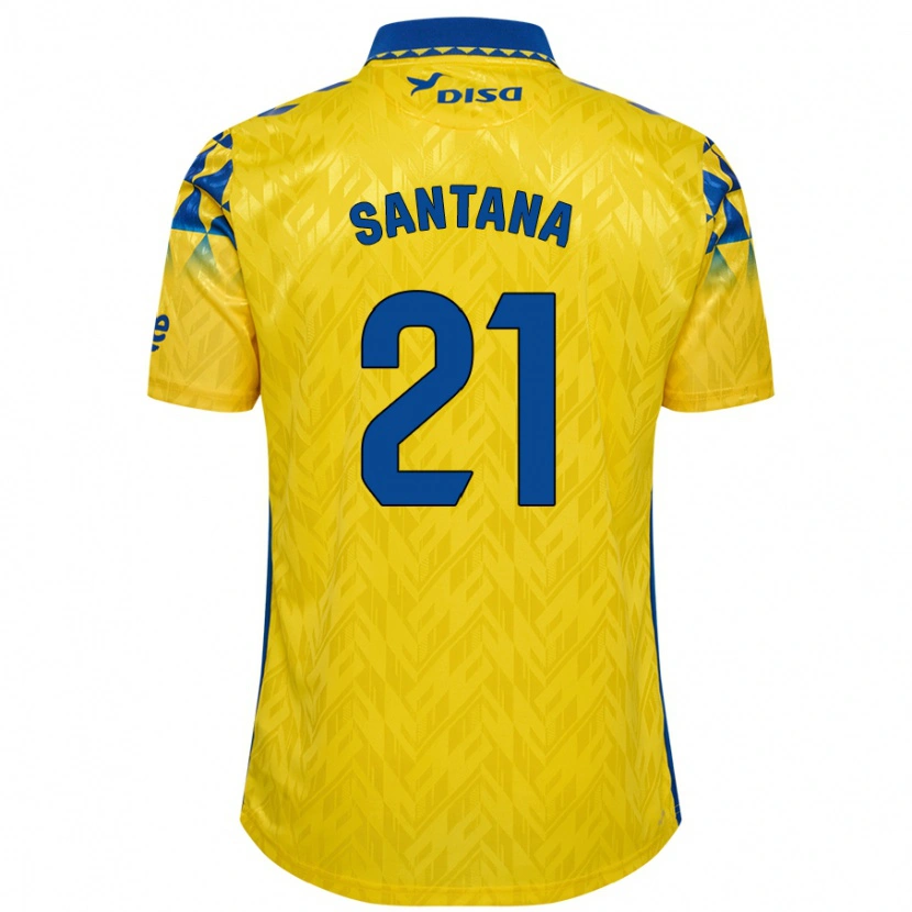 Danxen Kid Yadam Santana #21 Yellow Blue Home Jersey 2024/25 T-Shirt