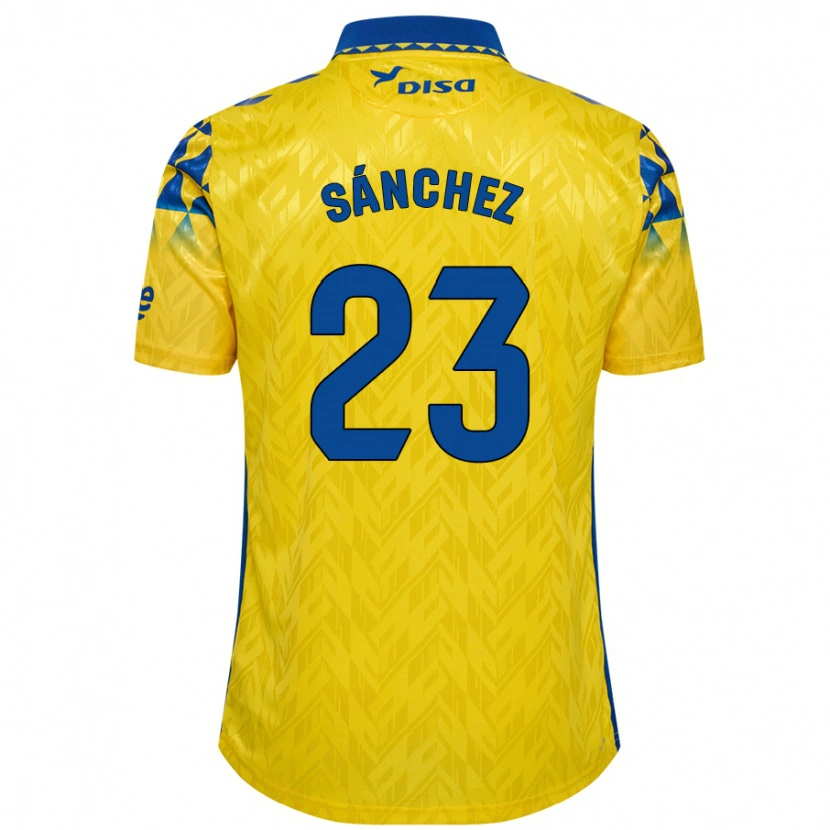 Danxen Kid Omar Sánchez #23 Yellow Blue Home Jersey 2024/25 T-Shirt