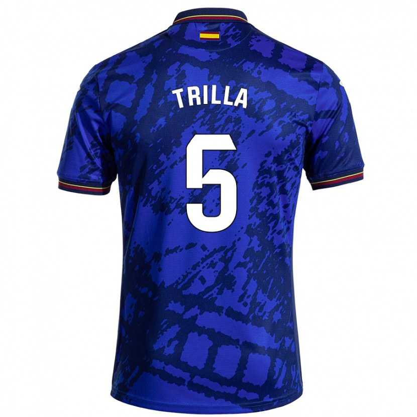 Danxen Kid Guillem Trilla #5 Darker Blue Home Jersey 2024/25 T-Shirt