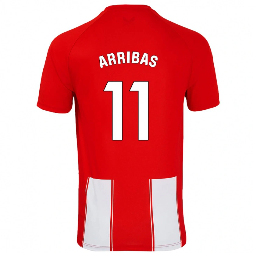 Danxen Kid Sergio Arribas #11 Red White Home Jersey 2024/25 T-Shirt