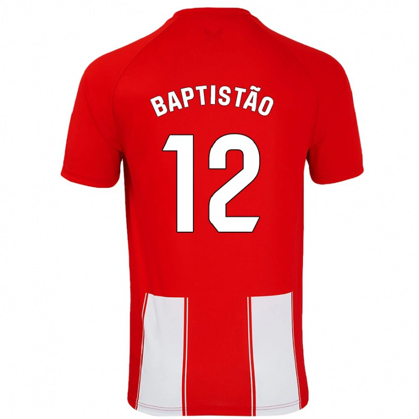 Danxen Kid Léo Baptistão #12 Red White Home Jersey 2024/25 T-Shirt