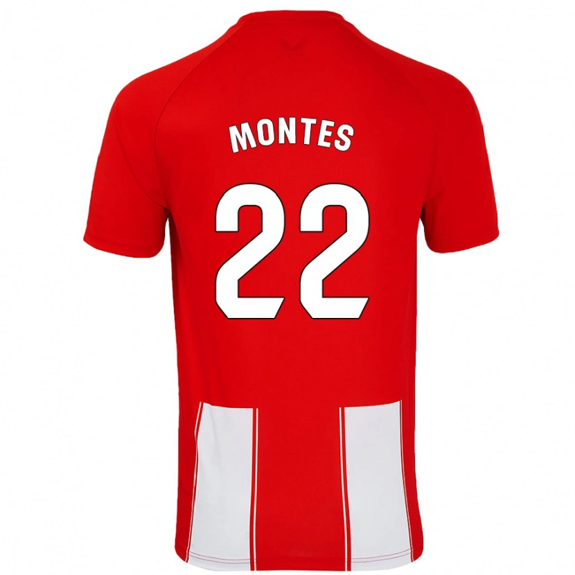 Danxen Kid César Montes #22 Red White Home Jersey 2024/25 T-Shirt