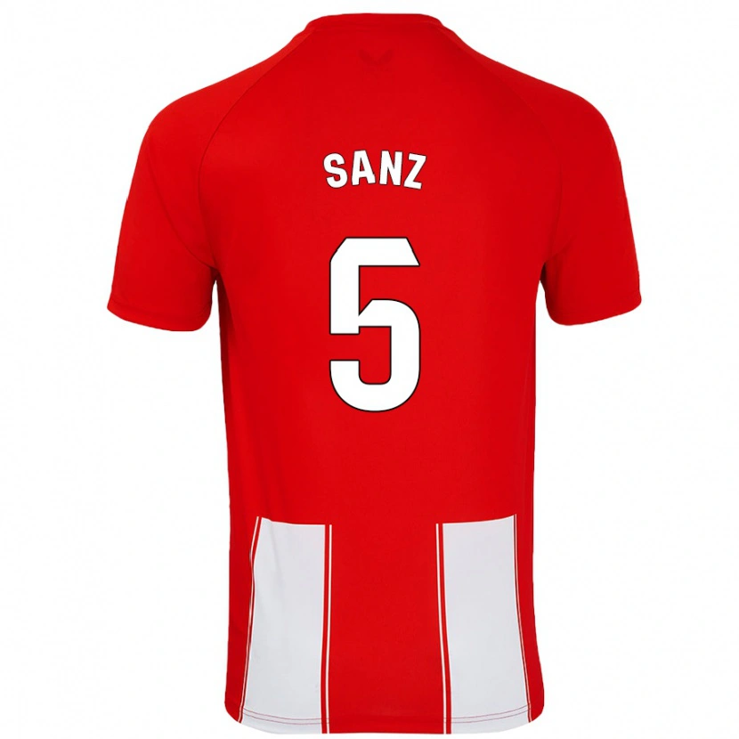 Danxen Kid Paco Sanz #5 Red White Home Jersey 2024/25 T-Shirt