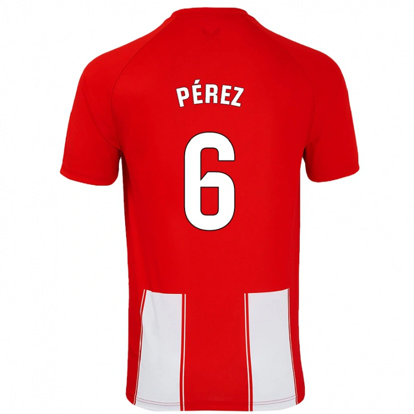 Danxen Kid René Pérez #6 Red White Home Jersey 2024/25 T-Shirt