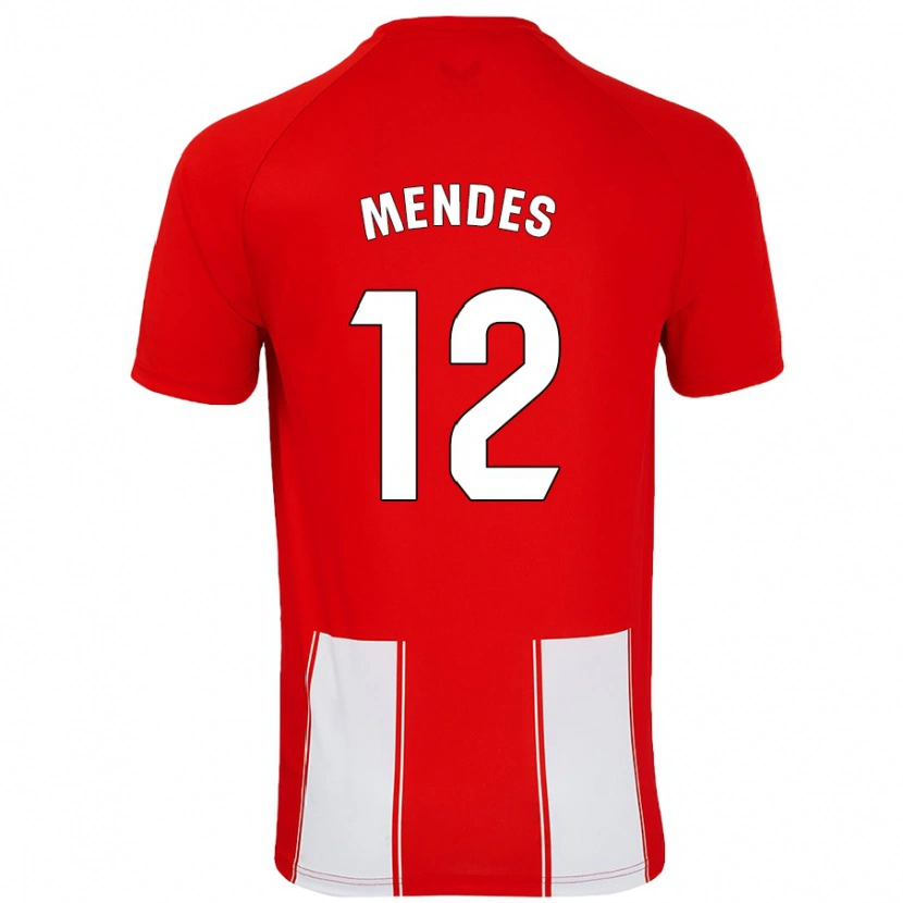 Danxen Kid Alex Mendes #12 Red White Home Jersey 2024/25 T-Shirt