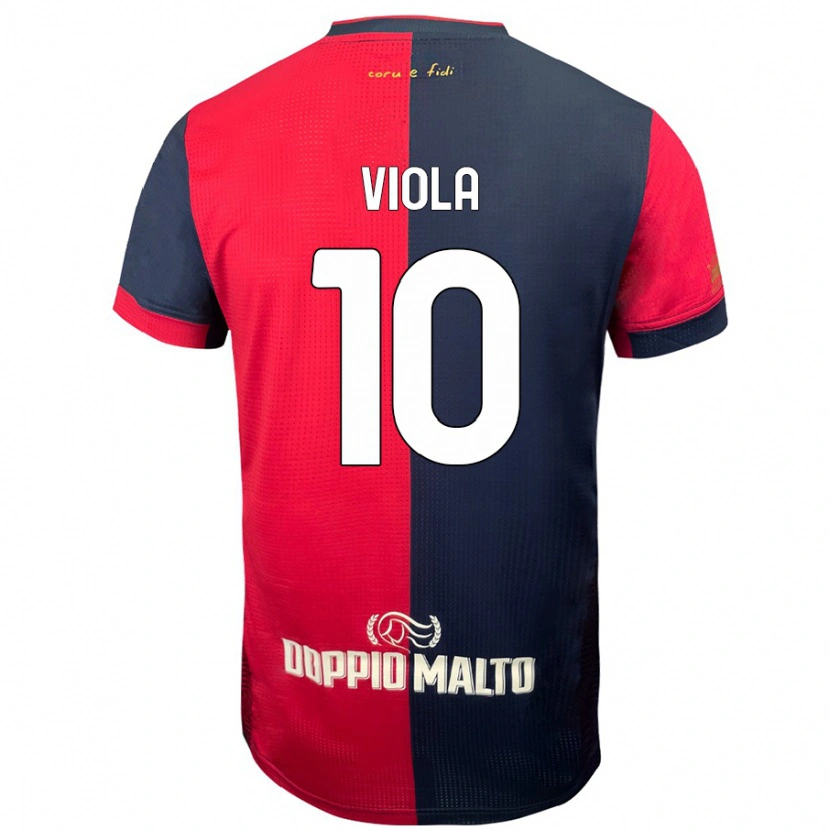 Danxen Kid Nicolas Viola #10 Red Darker Blue Home Jersey 2024/25 T-Shirt