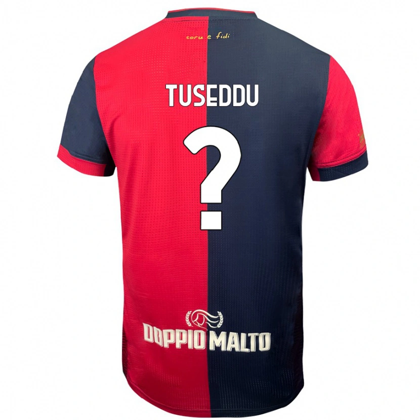 Danxen Kid Alessio Tuseddu #0 Red Darker Blue Home Jersey 2024/25 T-Shirt