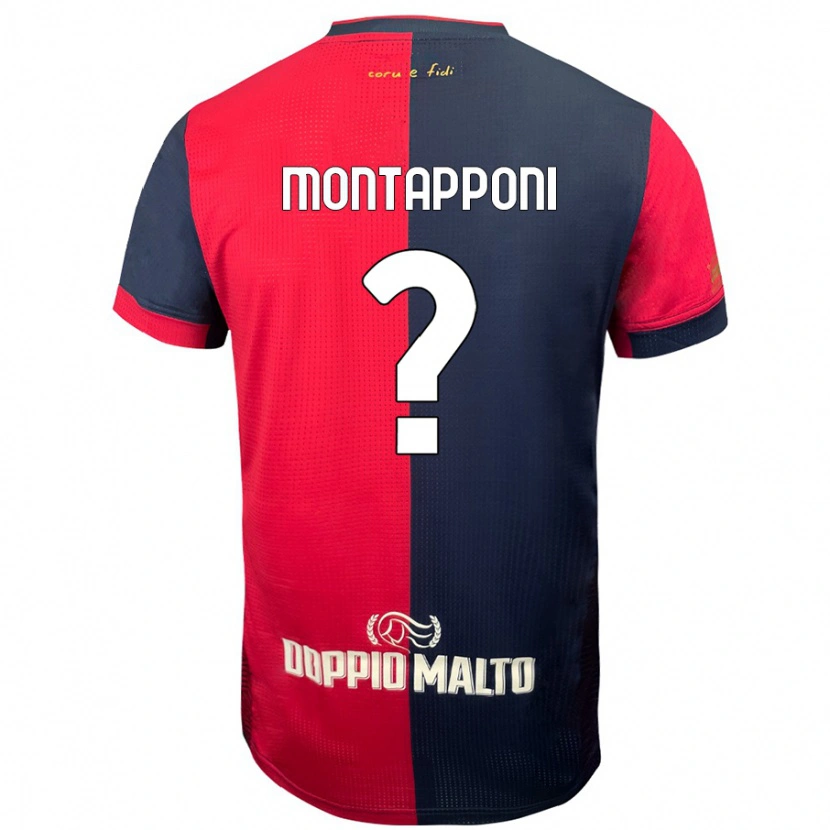 Danxen Kid Leonardo Montapponi #0 Red Darker Blue Home Jersey 2024/25 T-Shirt