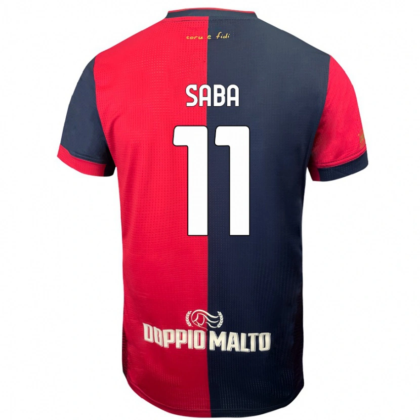 Danxen Kid Alessio Saba #11 Red Darker Blue Home Jersey 2024/25 T-Shirt