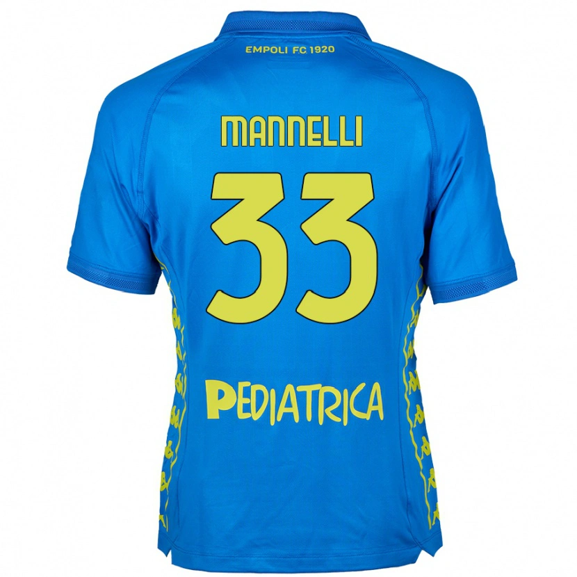 Danxen Kid Matteo Mannelli #33 Blue Home Jersey 2024/25 T-Shirt