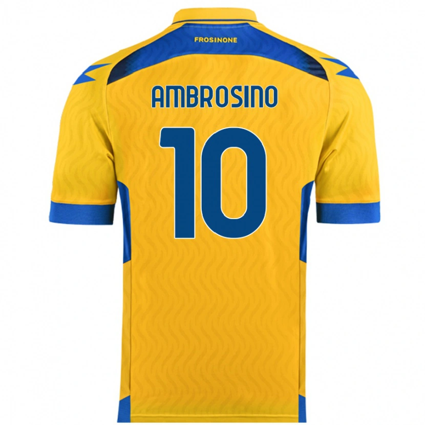 Danxen Kid Giuseppe Ambrosino #10 Yellow Home Jersey 2024/25 T-Shirt