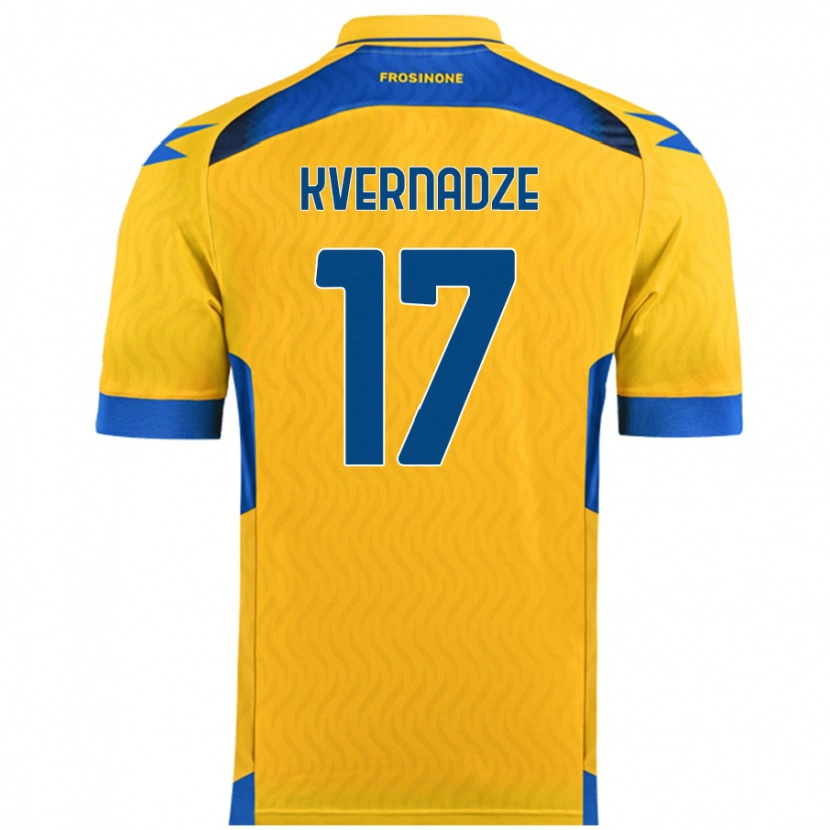 Danxen Kid Giorgi Kvernadze #17 Yellow Home Jersey 2024/25 T-Shirt