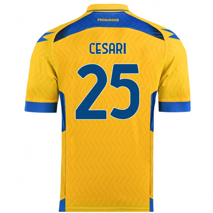 Danxen Kid Nicolò Cesari #25 Yellow Home Jersey 2024/25 T-Shirt