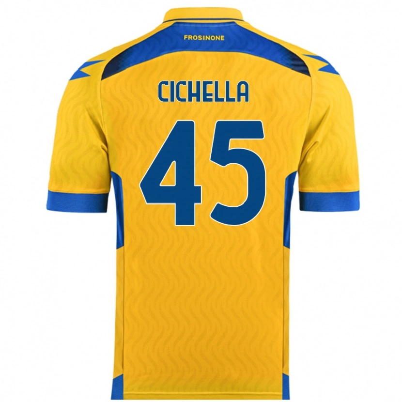 Danxen Kid Matteo Cichella #45 Yellow Home Jersey 2024/25 T-Shirt