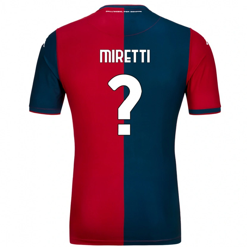 Danxen Kid Fabio Miretti #0 Red Dark Blue Home Jersey 2024/25 T-Shirt