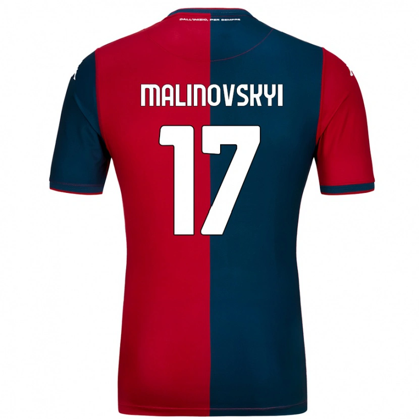 Danxen Kid Ruslan Malinovskyi #17 Red Dark Blue Home Jersey 2024/25 T-Shirt