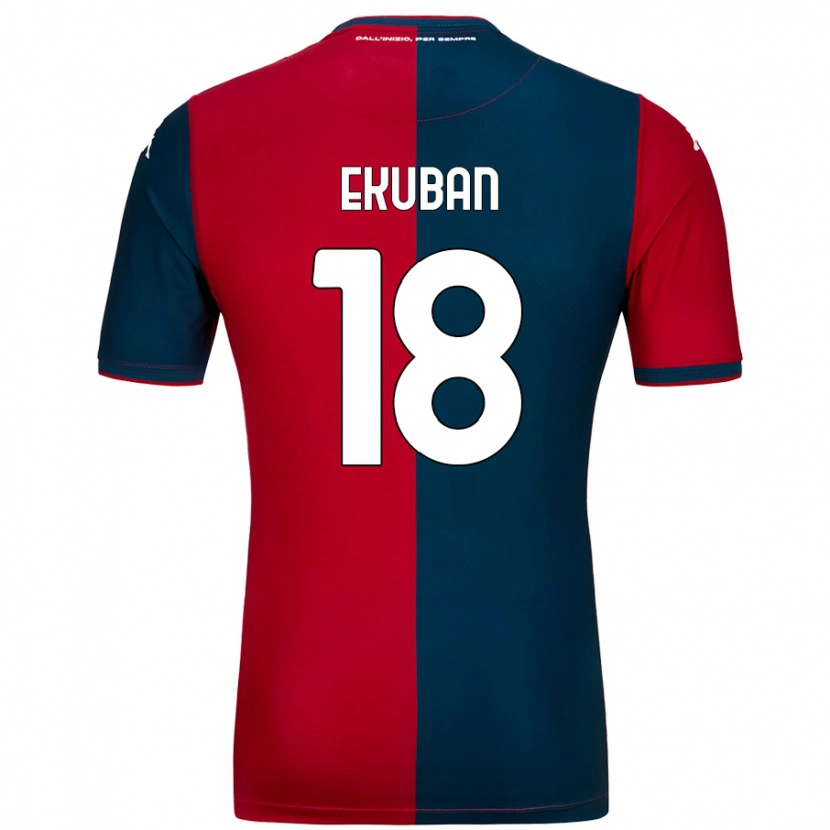 Danxen Kid Caleb Ekuban #18 Red Dark Blue Home Jersey 2024/25 T-Shirt