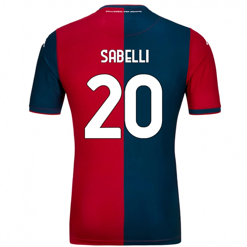 Danxen Kid Stefano Sabelli #20 Red Dark Blue Home Jersey 2024/25 T-Shirt