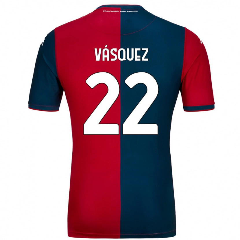 Danxen Kid Johan Vásquez #22 Red Dark Blue Home Jersey 2024/25 T-Shirt