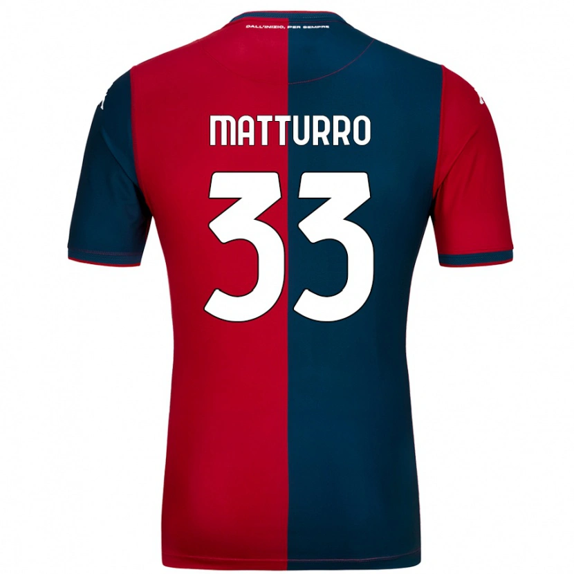 Danxen Kid Alan Matturro #33 Red Dark Blue Home Jersey 2024/25 T-Shirt