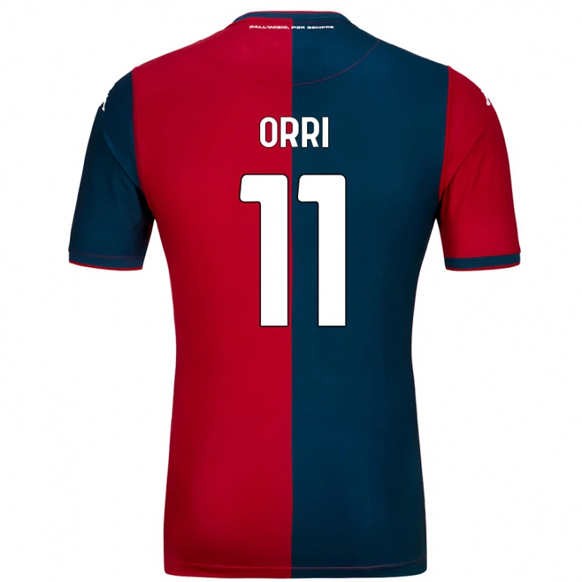 Danxen Kid Ágúst Orri Thorsteinsson #11 Red Dark Blue Home Jersey 2024/25 T-Shirt