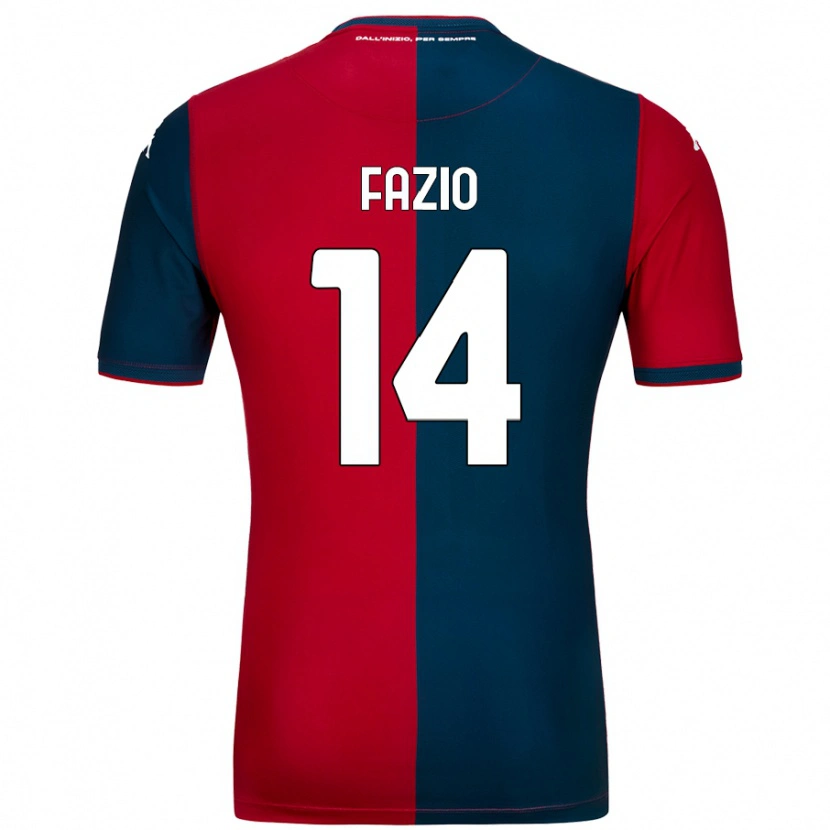 Danxen Kid Tommaso Fazio #14 Red Dark Blue Home Jersey 2024/25 T-Shirt