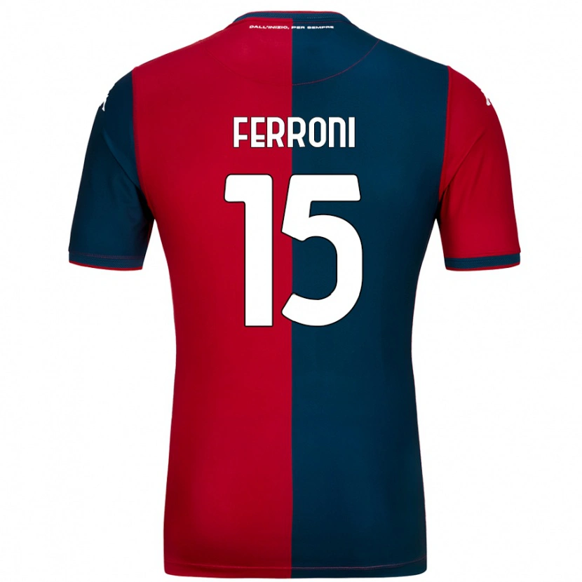 Danxen Kid Leonardo Ferroni #15 Red Dark Blue Home Jersey 2024/25 T-Shirt