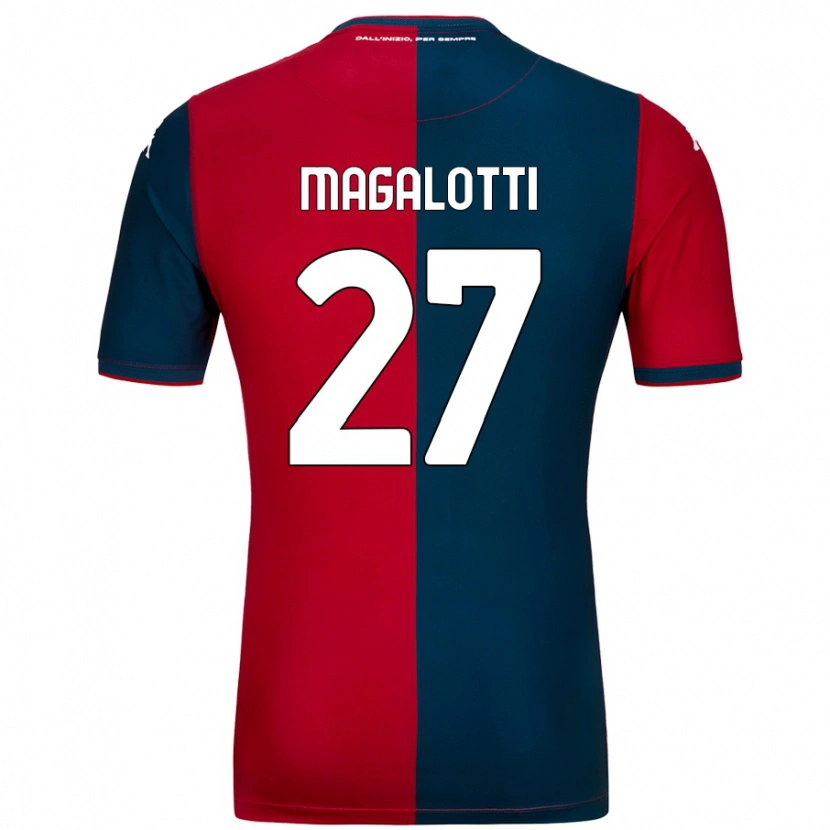 Danxen Kid Gabriele Magalotti #27 Red Dark Blue Home Jersey 2024/25 T-Shirt