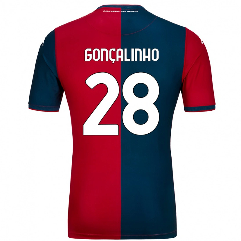 Danxen Kid João Gonçalinho #28 Red Dark Blue Home Jersey 2024/25 T-Shirt