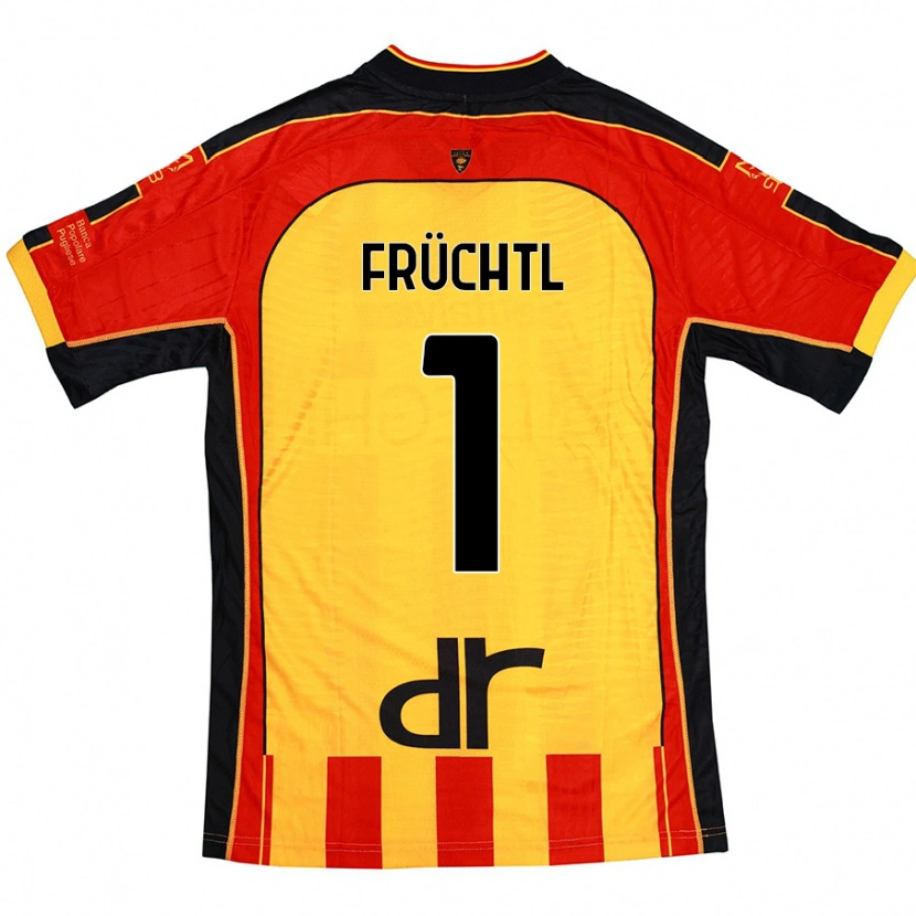 Danxen Kid Christian Früchtl #1 Yellow Red Home Jersey 2024/25 T-Shirt