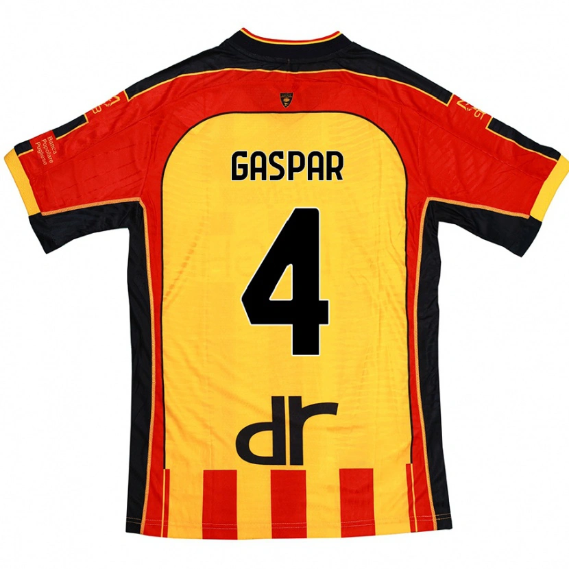 Danxen Kid Kialonda Gaspar #4 Yellow Red Home Jersey 2024/25 T-Shirt