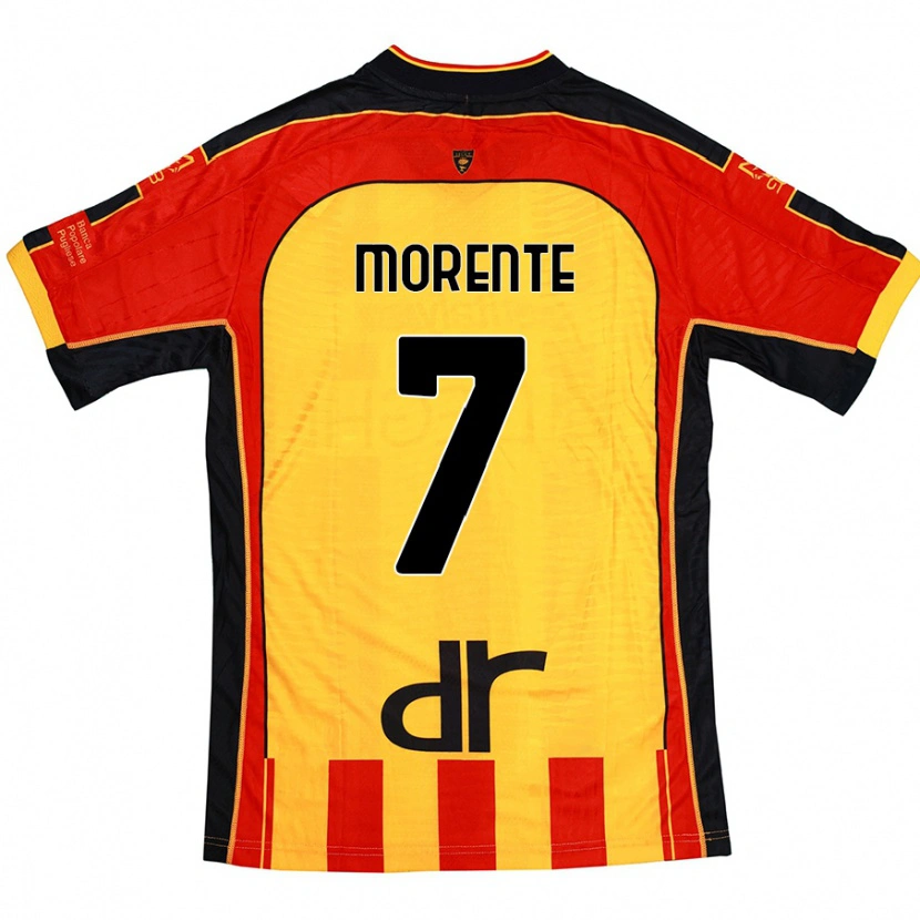 Danxen Kid Tete Morente #7 Yellow Red Home Jersey 2024/25 T-Shirt