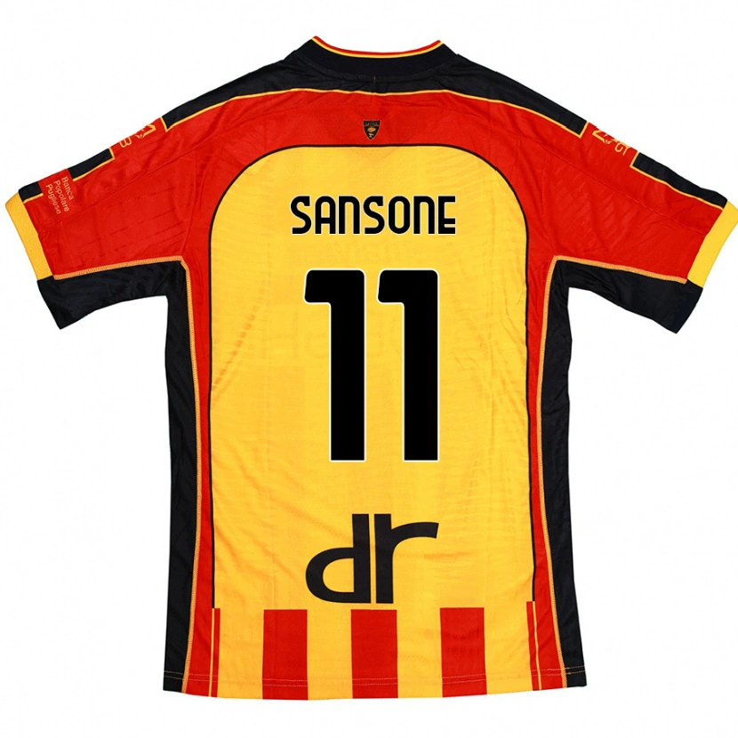 Danxen Kid Nicola Sansone #11 Yellow Red Home Jersey 2024/25 T-Shirt