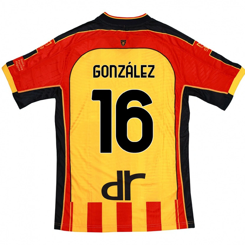 Danxen Kid Joan González #16 Yellow Red Home Jersey 2024/25 T-Shirt