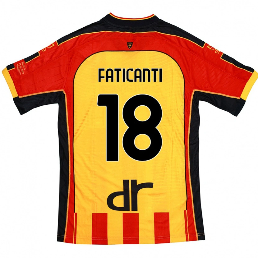 Danxen Kid Giacomo Faticanti #18 Yellow Red Home Jersey 2024/25 T-Shirt